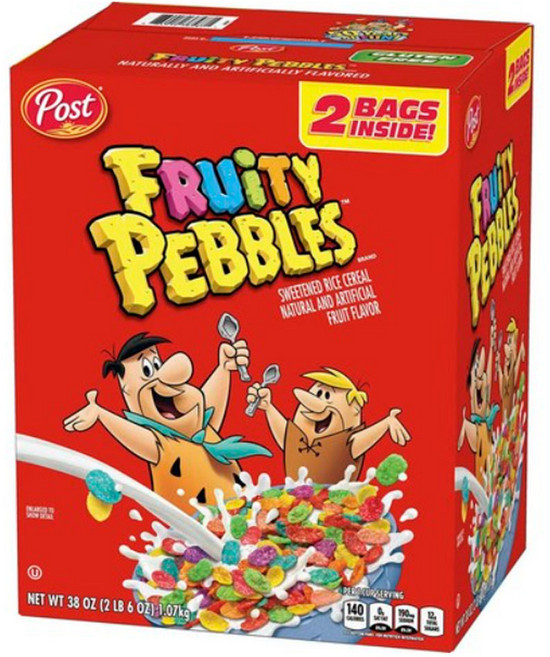 포스트 프루티 페블 스위튼드 라이스 시리얼 2개입, 1.07kg, 1개