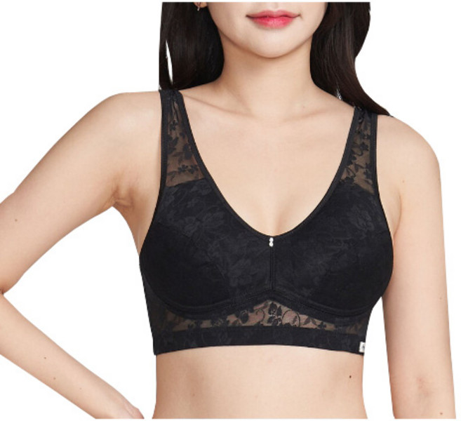 필굿 여성 인견 메쉬 망사 자카드 노와이어 노몰드 스포츠브라렛 후크 뽕없는 브라 패드 삽입 가능 A컵 B컵 여름용 빅사이즈까지