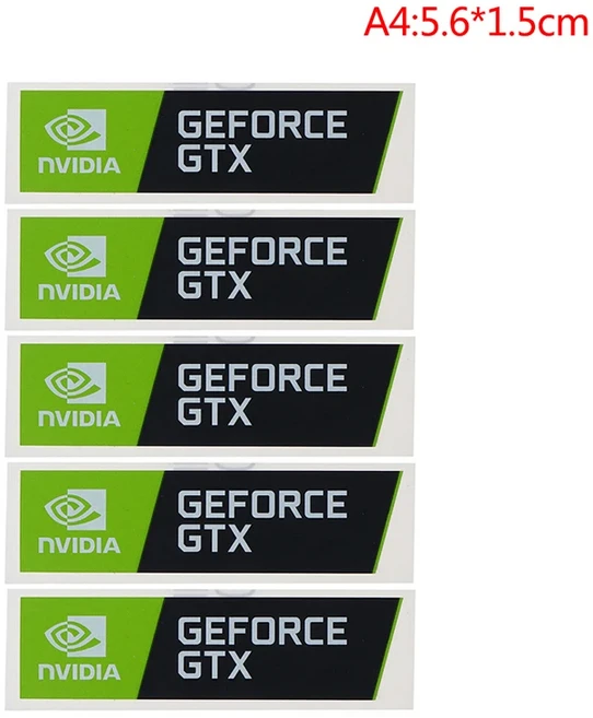 NVIDIA GTX GEFORCE 스티커 라벨 데칼 노트북 데스크탑 컴퓨터용 로트당 5 개, 07 A4