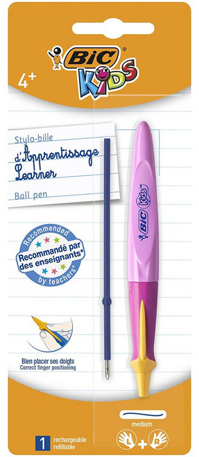 BIC Kids Learner 兒童學習原子筆, 1個, 粉紅 / Rose, 粉紅 / Rose