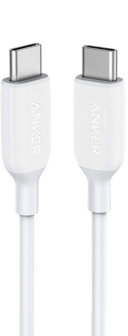 Anker PowerLine III USB-C & USB-C 2.0 케이블(0.9m 화이트) 초고 내구 60W USB PD 대응 MacBook ProAir iPad Pro Galaxy 등 대응