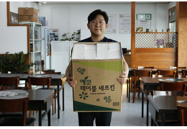에코 테이블 냅킨 10000매 뽑아쓰는 업소용 냅킨 식당 네프킨, 1박스