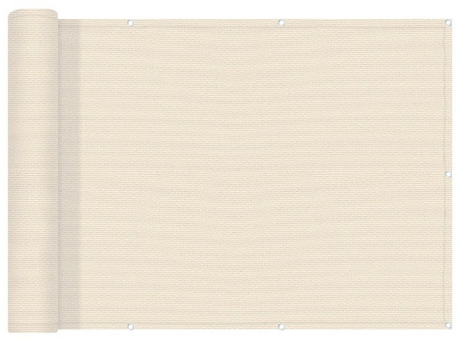 HK.sell 사생활 보호 테라스 가림막 난간 가리개, 0.95mX3m 라이트크림