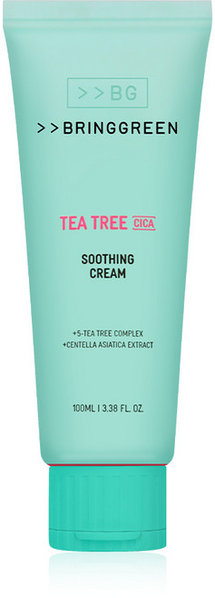 브링그린 티트리 시카 수딩 크림 플러스 100ml 강력한 수분 진정 효과, 1개
