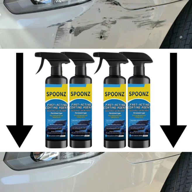 26년신상/자동차 나노 코팅제 코팅제+녹 제거+스크래지 복원 3in1 SPOONE (노즐 타월 스펀지 세트 포함), 5개