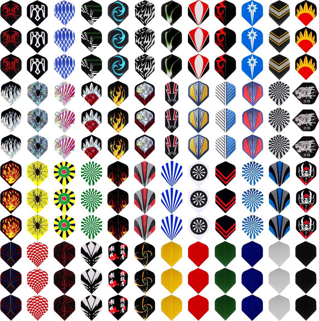 맥스마우 다트 플라이트 144개 표준 모양 전문 플라이트 MaxMau Dart Flights 144 pcs Standard Shape Professional Flight Fea, 1개, One Size