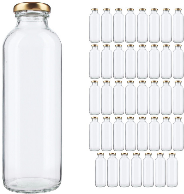 공병상회 일자음료 유리병 1박스 골드캡, 500ml, 40개