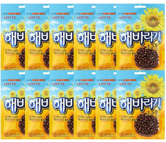 롯데제과 해바라기 초코볼, 80g, 12개