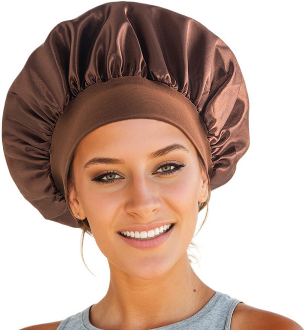 寬邊高彈力睡帽