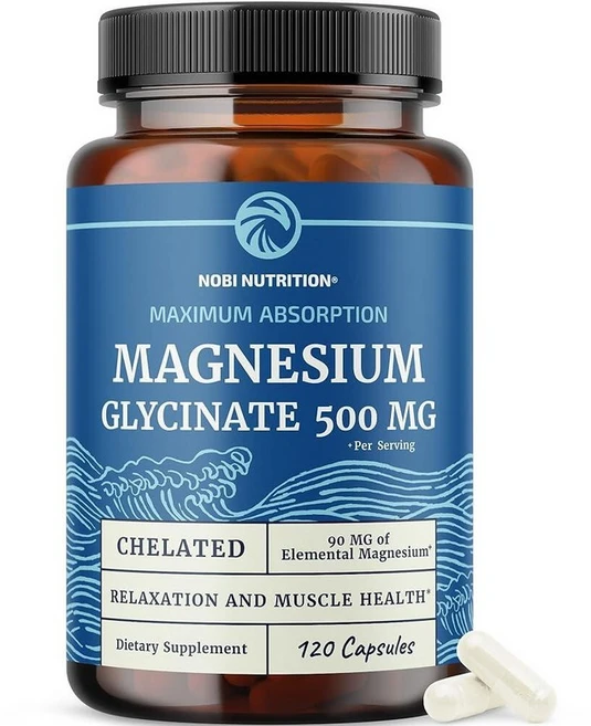 마그네슘 글리시네이트 500mg | 높은 흡수를 위한 킬레이트 | 여성 및 남성용 근육 이완 뼈 심장 신경 수면 및 진정 지원 | 마그네슘 킬레이트 보충제 및 비글리시네, 500mg Capsules - 쿠팡