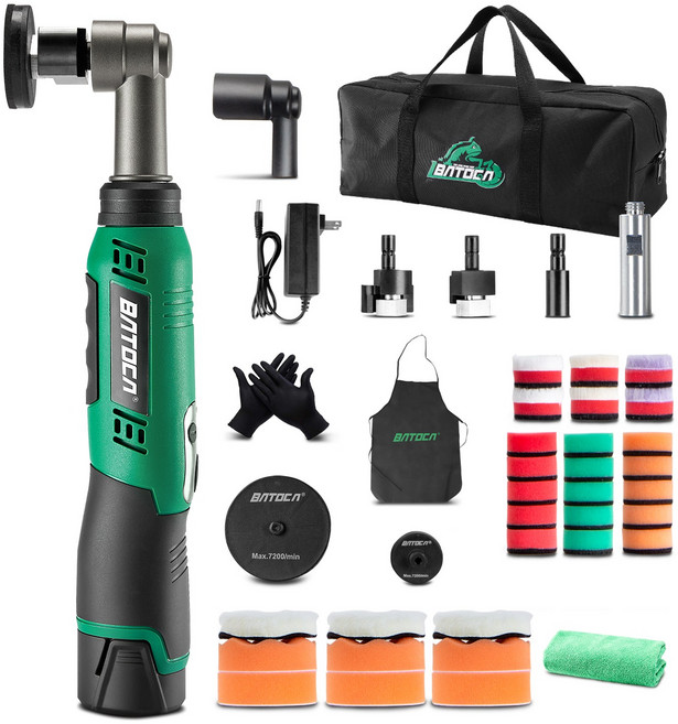 BATOCA S6 무선 광택기 B02PO61 세부 처리 폴리셔 듀얼 폴리셔, 세트 1