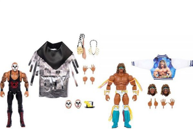 Mattel WWE 얼티밋 에디션 액션 피규어 2팩 Greatest Grudges '92 수집용 세트 얼티밋 워리어 및 파파 샹고 15.2cm(6인치) 슈퍼스타 및 액세서리, 1개