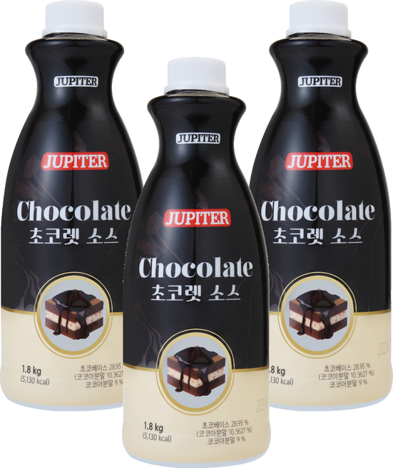 쥬피터 초코렛 소스, 3개, 1.8kg