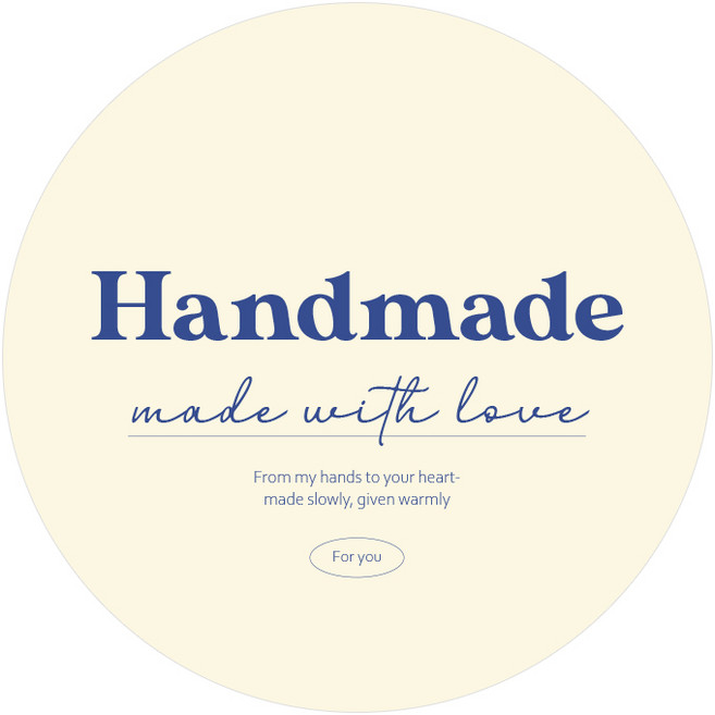 디어플레이스 포장 데코 핸드메이드 원형 스티커, 100매, 4 플레인 버터