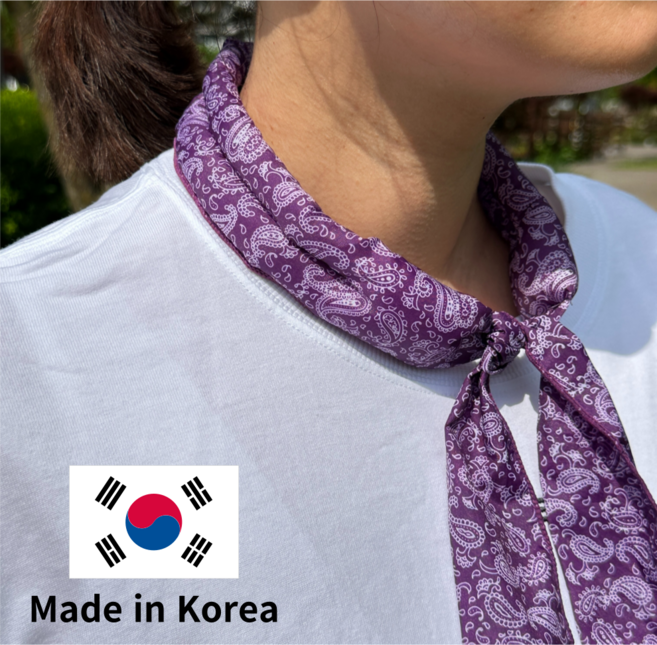 (1+1 2P 한세트)아모르디어 쿨 아이스 스카프 야외활동 골프 등산 행군 필수품 냉감 쿨링 넥쿨러, 그레이+퍼플, 1개