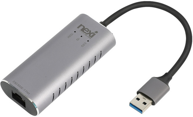 넥시 NX1062 노트북 랜선 젠더 USB타입 3.0 to LAN 기가비트 랜카드 유선 랜포트 인터넷 연결 NX-U3025G, 1개