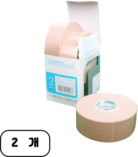 시그맥스 베네팩트 테이프 단품 스포츠테이핑 볼링테이프, 2개