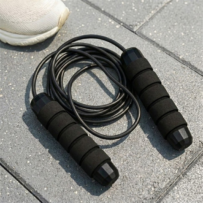 미로나 전신운동 다이어트 줄넘기, 1개, 블랙