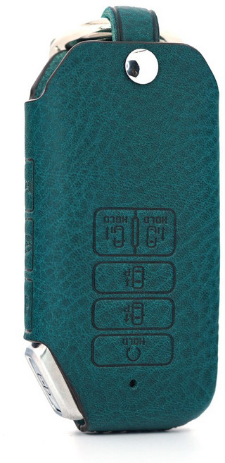 페레노 기아 카니발 KA4 9버튼 스마트키 가죽케이스 키홀더 PK12, 미네르바복스 블루