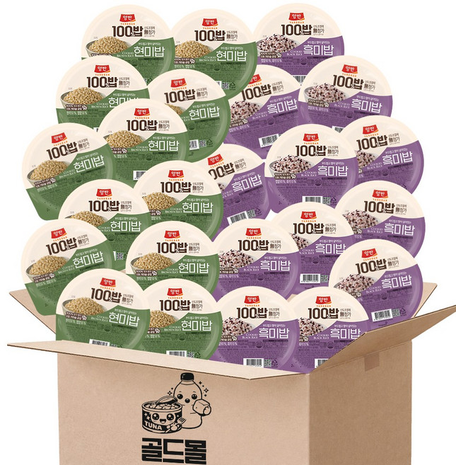 동원 양반 100밥 현미밥 130g 12P + 흑미밥 130g 12개P