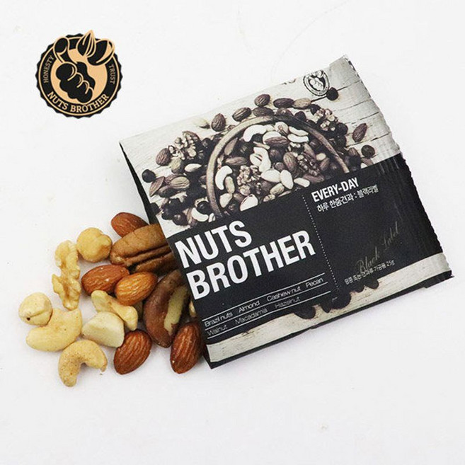 너츠브라더 하루한줌견과 블랙라벨, 25g, 100개