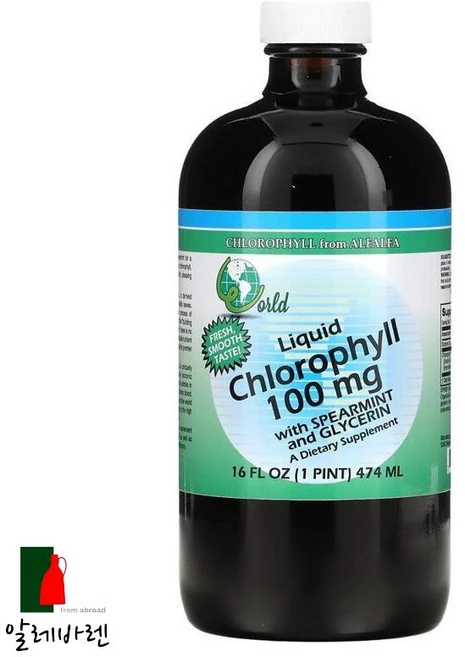 월드오가닉 리퀴드 클로로필 100mg, 474ml, 1개 - 쿠팡