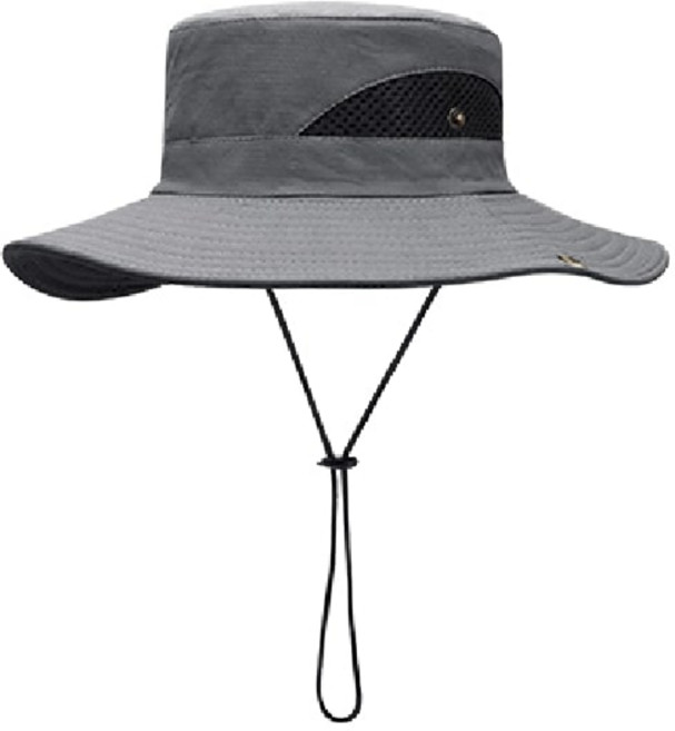 일상품격 메쉬 벙거지 등산 모자, 그레이