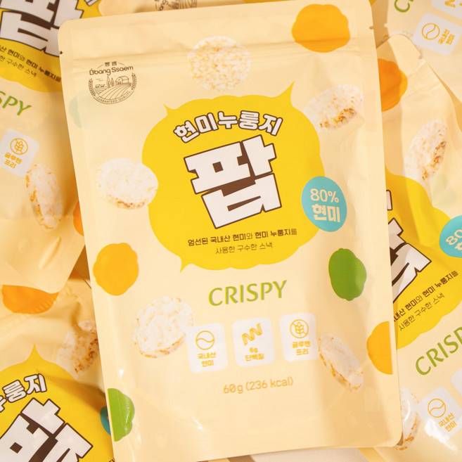 라이스웰 현미누룽지팝, 60g, 6개