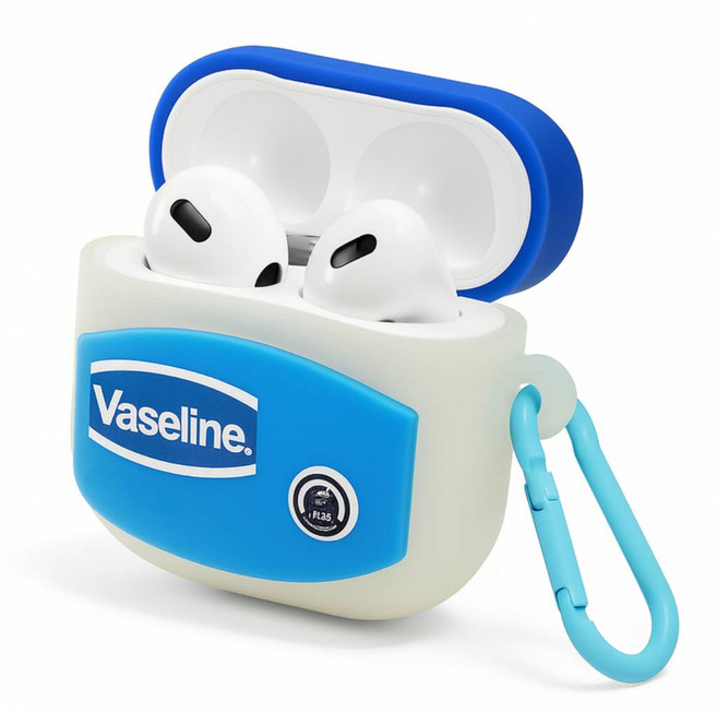 에어팟프로3케이스 바셀린 블루 카라비너 증정, 바세린, 에어팟프로3 바세린 케이스
