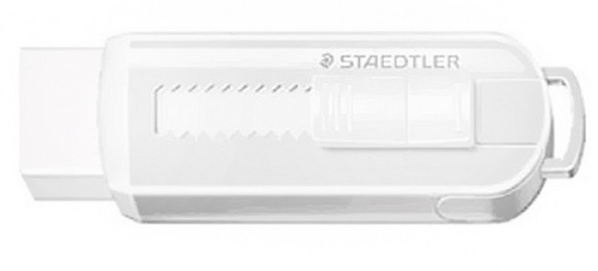 스테들러 슬라이딩 지우개 525-PS1B 블랙 화이트, 화이트(PS1W-2)