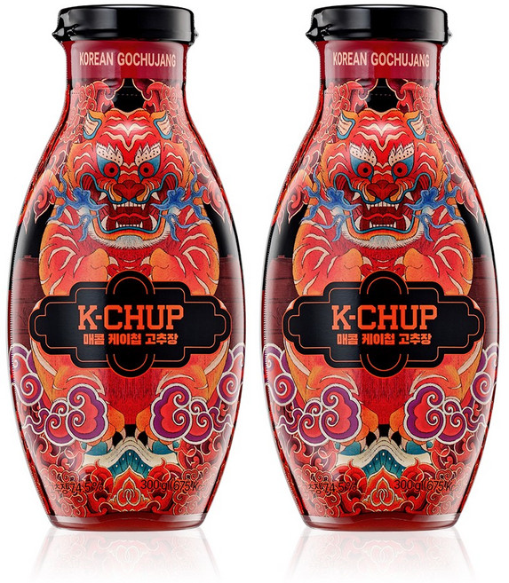 진한 케이첩 고추장 매콤 케이첩 고추장 비건, 300g, 2개