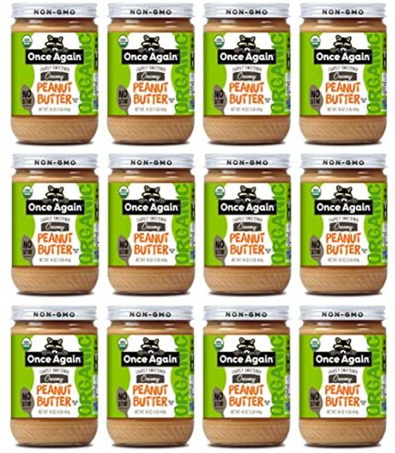 원스 어게인 유기농 크리미 땅콩 버터 453g - 아메리칸 Once Again Organic Creamy Peanut Butter 16oz - American Classic, 1개