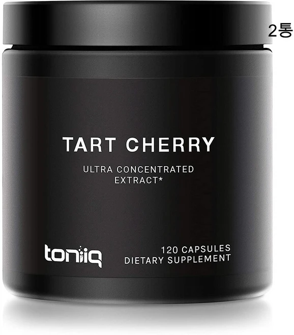 Toniiq 타트체리 Tart Cherry 1000mg 120캡슐 2통, 120정 - 쿠팡