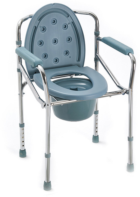 메디코 접이식 이동식 환자 휴대용변기, 그레이, 1개