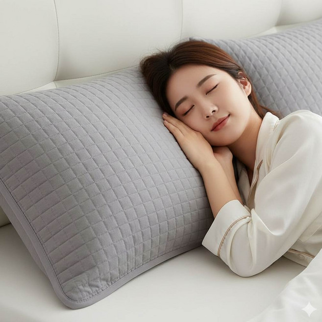 슈가라인 간편교체 누빔 베개 커버 2매 세트