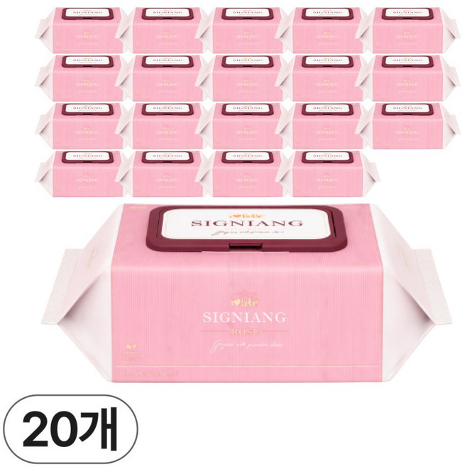 아이러브베베 시그니앙 오로즈 아기물티슈 캡형, 75g, 77매, 20개