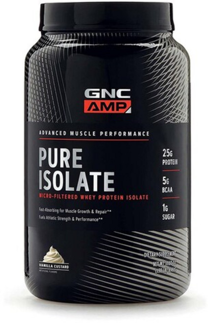 GNC 어드밴스드 머슬 퍼포먼스 아이솔레이트 바닐라 커스터드, 1개