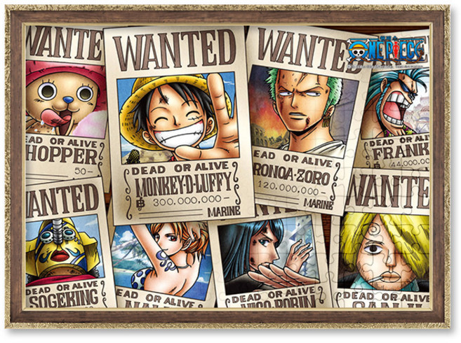 원피스 현상수배 컬렉션 직소 퍼즐+액자 세트 애니메이션 300피스, 단품, 1개