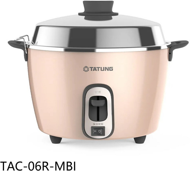 TATUNG大同 TAC-06R-MBI 電鍋 簡約設計 米飯香甜Q彈 小家庭首選, 白色