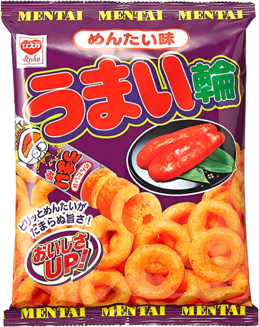 일본 리스카 우마이와 멘타이아지 명란맛 옥수수스낵 75g, 3개