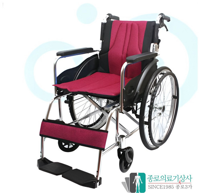 진산메디칼 웰비 알루미늄 휠체어 고급형 1001A 접이식 경량 휠체어, 1개