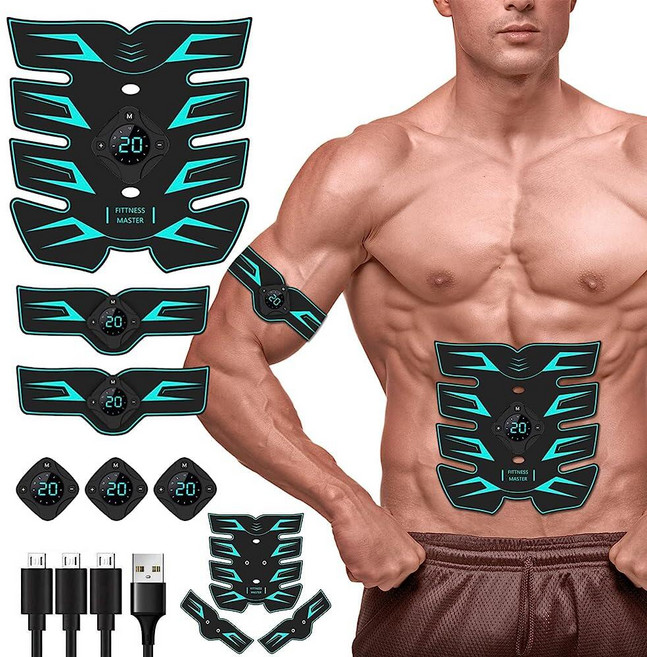이노케어 복근 복부 팔 어깨 뒷다리 엉덩이용 EMS 근육 장비 여성 및 남성용, Innocareer 복근 자극기, EMS 근육 피트니스, 1개