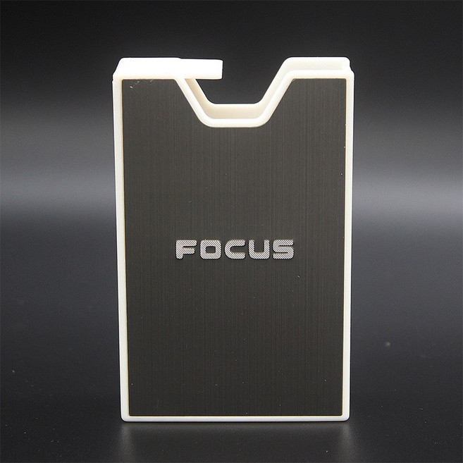 FOCUS 鋁合金菸盒 適用於軟盒香菸 防潮防壓, 1個, (FM2)鋁合金軟包菸盒-黑色, 黑色