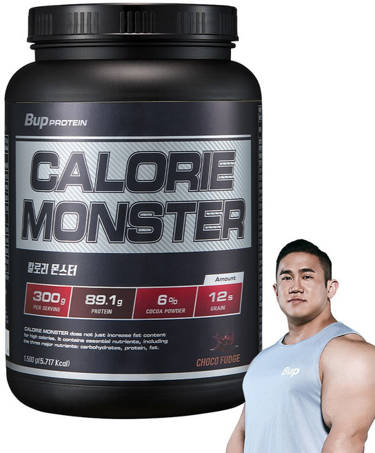 BUP 칼로리몬스터 초코맛 1.5kg 체중증가 게이너, 1개