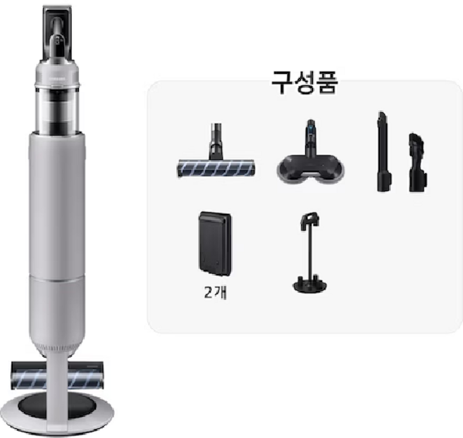 [삼성 감사 페스티벌] 삼성전자 BESPOKE 제트 AI Lite 청소기 280W 고객직접설치, 페블 그레이, VS28D952HCA