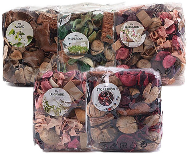 HC 포푸리 방향제 북유럽 말린꽃 꽃잎 실내 향기 90g, 옘모드