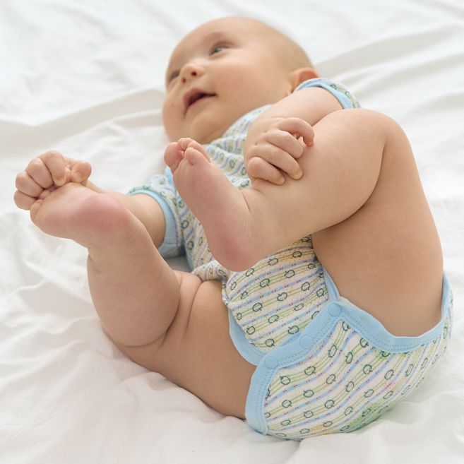 오우아스튜디오 사계절 프루티 메쉬 7부 아기 바디수트