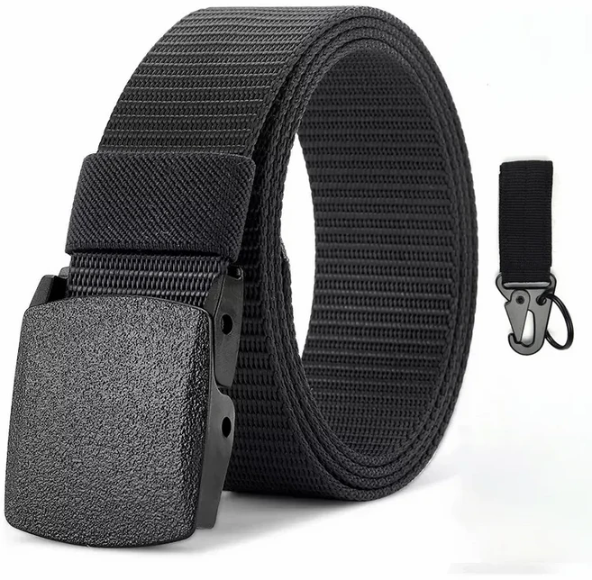 대형 150CM 군사 자동 버클 나일론 벨트 야외 사냥 다기능 전술 캔버스 벨트 남자 벨트, 01 150센티미터, 01 03 black GOU