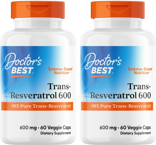 닥터스베스트 트랜스-레스베라트롤 600mg 베지 캡, 60정, 2개 - 쿠팡