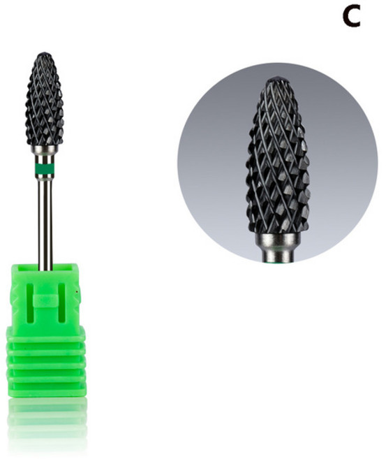 다이아몬드 세라믹 카바이드 네일 드릴 비트 회전 버 밀링 커터 매니큐어 페디큐어 도구 전기 기계용, 05 TC-SJCS